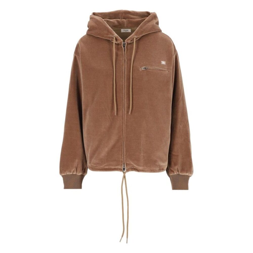 Celine Women Velvet Jersey Hoodie